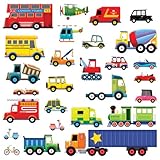 Decowall, DW-1205, 27 Transports peel & stick Nursery wall decals stickers