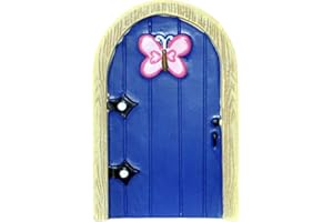 BZB Enchanted Miniature World Fairy Door - Garden Home Indoor Outdoor Ornament - 8 designs - 12cm (blue butterfly)