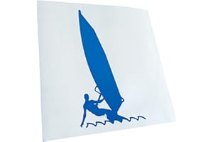 Kiwistar - Adesiva per Auto - Windsurf, Adesivo Sportivo a Vela - Blu - Scritte per Camion, Moto, Bici, Veicoli, Laptop, Camper, Autobus - Tuning