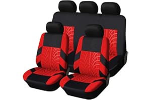 JPDEDIAN Housse Siege pour Nissan Juke Auto Voiture Universel, Ensembles Housse Siège Voiture, Couvre Siege Auto Confort, Facile À Installer,Red