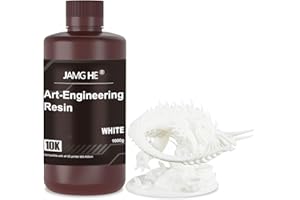 JAMG HE Resina ABS Upgraded Like 10K Art Engineering Toughness Non-Brittle New 3D Printer ABS Like Resin for UV-Curing Photopolimer Rapid High Precision Low Odor LCD DLP SLA 405nm Resina (bianco)