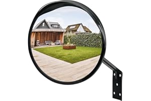 MVQPER Safety Convex Traffic Mirror with Wall Mount Bracket for Garage, Driveways, Courtyard, Warehouse
