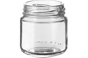 FERRAMENTA BONIFAZIO Barattoli - Vasetti in vetro per la conservazione da 106 ml in confezione da 48 pezzi con Tappo BIANCO per conservare marmellata, peperoncino, e non solo (48 pezzi da 106 ml)