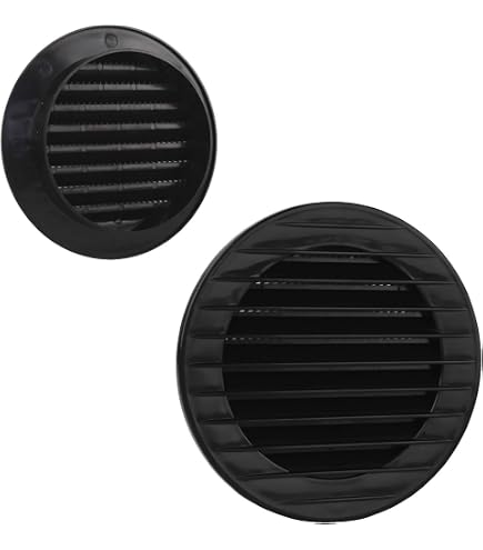 Rejilla De Ventilación Redonda Para Garaje - Diámetro 125/154 Mm - Repuesto Original Para Estelit, Zapf, Rekers - Color Blanco (Pintable) - Hecho En Alemania