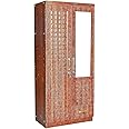 Furniture4Us 2 Door Wooden Wardrobe,Cabinet,Cupboard Of Engineered Wood With One drawer Drawer Perfect Modern Stylish Heavy Duty (Cherry)