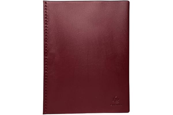 Exacompta - Réf. 88325E - 1 Protège-documents Vega - 30 pochettes anti-transfert d'encre - 60 vues - pour A4 - dim 23,5 x 31 cm - couverture en PVC extra souple et extra résistant - couleur bordeaux
