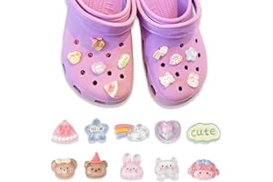 AUEFUDQ Auefudq Adornos Para Zapatos, 10 Pins Para Crocs, Adornos Para Zapatos De Sandalias De Zueco Para Niñas Mujeres Niños, Decoración De Zapatos Para Regalos De Niños Fiesta Cumpleaños