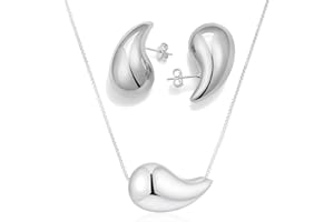 Rajputana Drop Necklace Dupes Teardrop Dainty 14k Gold Plated Water Drop Hypoallergenic Pendant Necklace for Women Girls