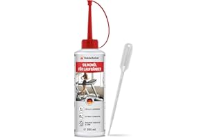 Veddelholzer 250 ml 100% Olio di Silicone Puro per Tapis Roulant con Tappo Dosatore e Pipetta - Olio Universale per Cross Trainer, Spinning Bike e Altri