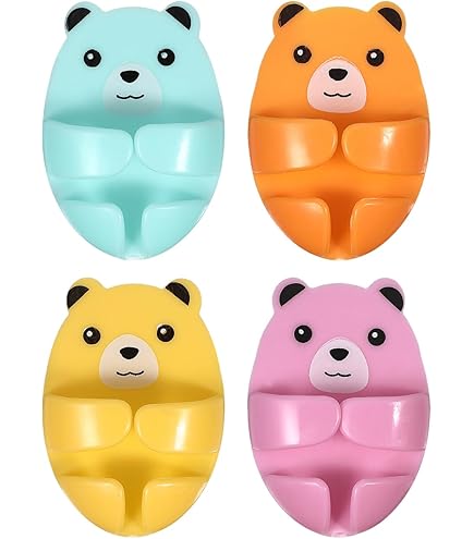 Ganci Adesivi A Forma Di Orsetto - 8 Pezzi, Per Organizzare Cavi E Prese - Foto 9