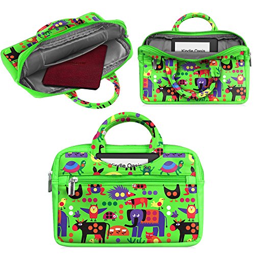 Fintie Universal 6-8-Zoll-Tablet Schutzhülle, Premium Kunstleder Reise-Tragetasche für Das neue Fire 7-Tablet (2017), Das neue Fire HD 8-Tablet (2017), Fire Kids Edition, Amazon FreeTime Kid-Proof, Fire HD 6 / HD 7 / HDX 7, Kindle Oasis – Zoo - 2