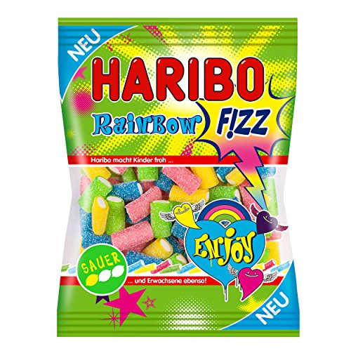 Haribo Rainbow Fizz, Gummibärchen, Weingummi, Fruchtgummi, Sauer, 175 g