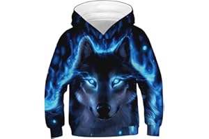 Belovecol Boys Girls Hoodies 3D Novelty Pullover Kids Funny Pullover Sweatshirts Long Sleeve Hooded with Pocket for 6-16 Years