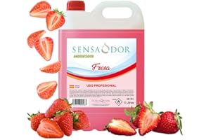 SENSODOR Ambientador Fresa SENSAODOR, 5 Litros, Rosa, Garrafa, Profesional, Empresas, Negocio, Limpieza, Neutralizador, Quitaolor, Buen olor, Aromatizador