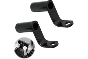 LETUXAAMZ Motocicletas Manillar Extensor de Trabajo - Luces Titular Universal Barra Luz Para La Linterna Espejo Retrovisor Bicicleta Speedo Titular Delantera (2 Piezas, Negro)