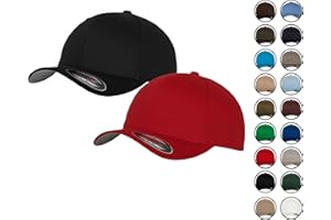 HLKAUF 2er Flexfit Unisex Wooly Combed Cap Baseball Caps graue Unterseite S M L XL XXL Basecap Mütze