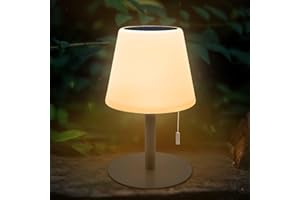 ‎MALUX MALUX LED-Solar-Tischleuchte Außen Tischlampe solar outdoor 2 in 1 solarladung 8 Farben Dimmbar mit Fernbedienung Outdoor Kabellos Tischleuchte für Tisch garten camping