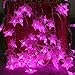 Produktbild Wokee 2M 10 LED Crystal Clear Star Fairy String Licht Hochzeit Party Outdoor Decor Lampe IP65 Wasserdicht Sternenlicht für Partys Garten Hochzeiten Aussen Dekoration (Lila)