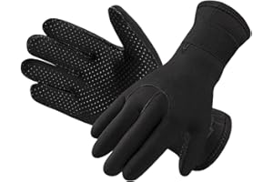 RONGXG Unisex Wetsuit Gloves 3MM Neoprene Scuba Diving Gloves Surfing Snorkeling Swimming Gloves for Men Women, Stretchy Thermal Anti Slip Dive Water Gloves for Spearfishing Rafting Kayaking Paddling