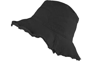 INOGIH Cappello a Secchiello-Cotone Lavato Invecchiato Cappello da Sole Estivo Cappello da Pescatore a Tesa Larga Tinta Unita (Circonferenza del Cappello: 56-58 cm)