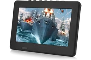 GARSENT 7-calowy przenośny HD TV, cyfrowy odtwarzacz multimedialny HD analogowy telewizor do salonu, samochodu, na zewnątrz (7 cali)