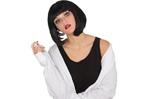Bristol Novelty BW783 Mia Wig Black, One Size Halloween Halloween