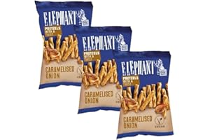 ‎NEEDFORSWEET Elephant Pretzels Twisted Caramelized Onion 3x70g - Knuspriger Snackgenuss mit karamellisierten Zwiebeln - Perfekt für Zwischendurch - Box by Needforsweet