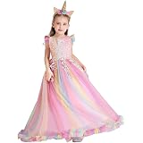 FMYFWY Costume Carnevale Unicorno Principessa Ragazze Compleanno Cerimonia  Arcobaleno Lungo Maxi Tulle Vestito Maniche Lunghe Natale Halloween Cosplay  Festa Abiti con Cerchietto Unicorno : Amazon.it: Abbigliamento