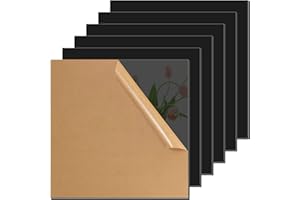 YIWONFU Pannello Acrilico Taglia a Misura Realizzazione Artigianale, Specchio Sullo Sfondo Fogli Acrilici Nero per Dipinti, Cornici per Foto, Artigianato Fai-Da-Te(6 Pezzi/30×30cm×1mm)