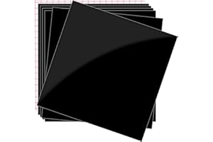 Prime Vinyl Permanent Vinyl, 7 Pack Glossy Black Self Adhesive Vinyl- 6 Vinyl Sheets 12" x 12" & 1 Transfer Tape Sheets- Vinyl Sheets for Cricut, Party Decoration, Craft Cutter, Car Decal