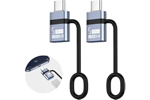 Liaoan Adaptador USB C a USB 2 unidades, USB C a USB 3.0 OTG, Thunderbolt 4/3 a USB 3.0 compatible con i-Phone 16 Pro Max MacBook Pro Air 2023 i-Pad Mini iMac Surface y más