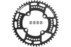 FOMTOR 104 BCD Chainring (30-52T) 7-12 Speed Compatible CNC 7075 Aluminum Narrow Wide Tooth Round Oval Chainrings for MTB/Road Bike Ebike Chainwheel Black/Red