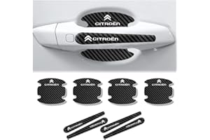 GRFIT Protecteur de Poignée de Porte de Voiture pour Citroen C2 C3 C4 C5 C6 C8 XSARA, Protection de Bol Porte Anti-Collision, 8 pièces