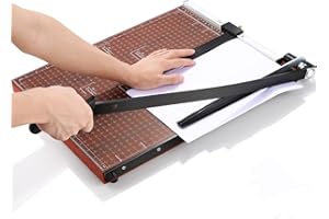 Nictemaw Coupe-Papier A3 Professionnel Coupe-Papier avec Cadre en Bois Poignée Ergonomique 55cm Massicot pour Bureau Atelier Créatif