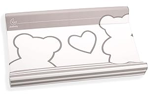 BABY MINDER Materassino fasciatoio in pvc 2 lati, per il cambio del pannolino, universale, misura cm 49x81x10, made in italy, Italbaby matisse choco