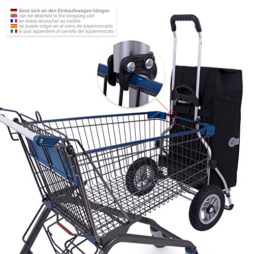 Andersen Royal Einkaufstrolley Royal XXL luftbereift & Einkaufstasche Asta schwarz mit Kühlfach | Aluminium Trolley klappbar - 5