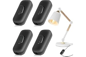 SEMINISMAR 4 Piezas Interruptor De Paso Bipolar,Interruptor Lampara Mesita,Interruptor En Línea,Interruptor De Lámpara 2a,Interruptor Lampara Mesilla,Lámpara De Interruptor De Encendido/Apagado