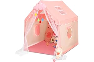 Ergocar Namiot do zabawy dla dzieci, przenośny namiot dla dzieci, zamek księżniczki, domek do zabawy wewnątrz i na zewnątrz, świąteczny prezent urodzinowy dla chłopca i dziewczynki