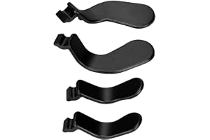 4PCS Paletas del Controlador, Piezas del Controlador de Reemplazo de Las Paletas del Controlador de Acero Inoxidable para One Controller Series 2 Model 1797(Negro)