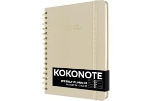 Kokonote Academic Diary 2026-2027 Week to View - Misty Gray | Academic Planner 2026-2027, Mid Year Diary 2026 2027, Weekly Pl