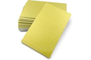 Ebamaz Sublimationsdruck-Visitenkarten, 50 Stück, dicke 0,45 mm, Aluminium-Rohlinge 3,4 x 5,1 x 0,18 Zoll für Farbdruck/UV-Druck/individuelle Lasergravur (Perle Gold)