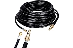 WESSPER Tuyau de débouchage de canalisation 20 m QC, 200 bar, 60 °C | Compatible avec nettoyeurs haute pression Lavor, Parkside