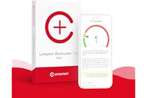 Langzeit-Glucose Test Kit von CERASCREEN – HbA1C-Wert schnell & einfach per Testkit von Zuhause bestimmen | Jetzt online präventiv auf Diabetes testen | Professionelle Analyse im Fachlabor