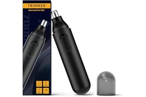 BRIGIN Ear and Nose Hair Trimmer for Men Women,Painless USB Rechargeable Nose Hair Trimmer Clipper,IPX7 Waterproof Dual Edge Blades Nasal Trimmer Nose Clippers for Easy Cleansing (Black)