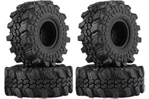 DJCRAWLER Super Soft Sticky 1.0 Wheel Tires Mud Tires 60 * 25mm for 1/18 1/24 RC Crawler Axial SCX24 FMS FCX24 Enduro24 Bronco Defender K10 RC Car Upgrade Wheel Parts