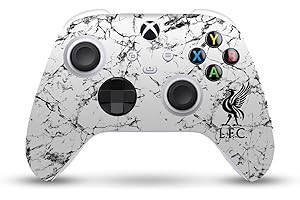 Head Case Designs Officially Licensed Liverpool Football Club Black Liver Bird Marble Art Vinyl Sticker Gaming Skin Decal Cover Compatible With Xbox Series X/S Controller