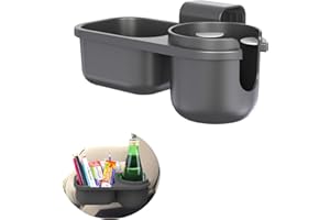 ILULALA Child Cup Holder with Snacks Holder for Convertible Car Seats, Convertible Cup Holder, Stroller Cup Holder with Snack Pod Compatible with Most Convertible Car Seats- Black.