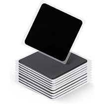 Set 4 Tappetini Antiscivolo In PU Per Cruscotto Auto – Lavabili, Riutilizzabili, Adesione Forte, 8x8x0.3 Cm