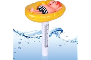 ‎DELAMIYA Delamiya Schwimmende Pool Thermometer, Pool Thermometer mit Befestigungsleine, Poolthermometer Schwimmend Whirlpools für Alle Outdoor & Indoor Pools, Spas, Hot Tubs, Aquarien & Fischteiche