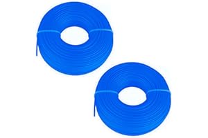 WANCALA 100m Strimmer Wire,1.6mm Strimmer Line,Grass Trimmer Wire,Heavy Duty Strimmer Line,Nylon Round Rope Cut Weed Strimmer Cord String Wire(2 pack x 50m)